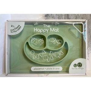 The Happy Mat in green!🙃 Placemat and Plate in One!